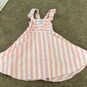 Pink and White striped Elenor Rose dress size 6